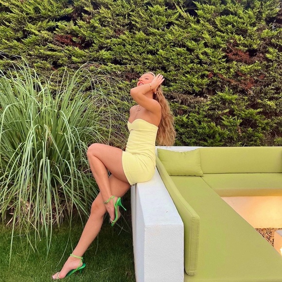 Zara Yellow Strapless Cut Out Dress - Picture 7 of 17